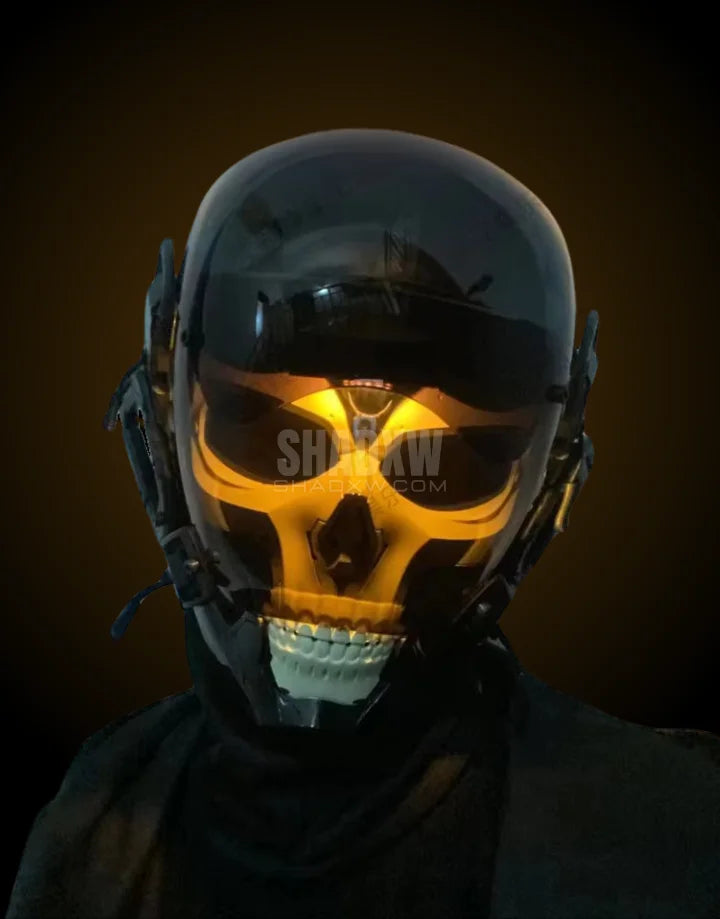 Orange Cyberpunk Helmet