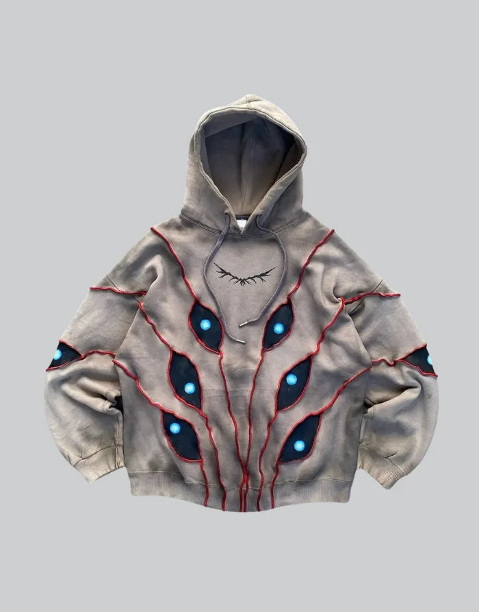 Bluza z kapturem Patchwork Eye | Techwear