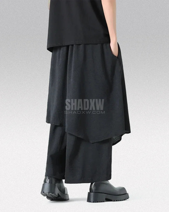 Black and White Hakama Pants