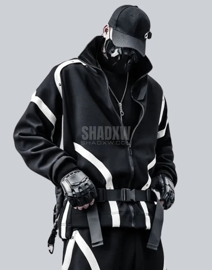 Black and White Techwear Jacket