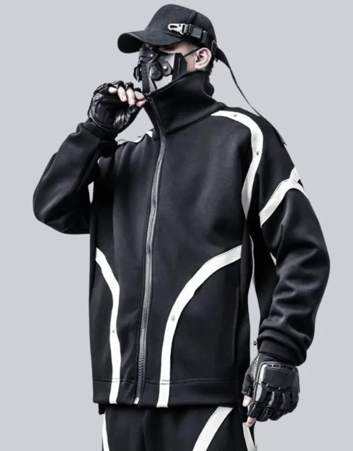 Black and White Techwear Jacket