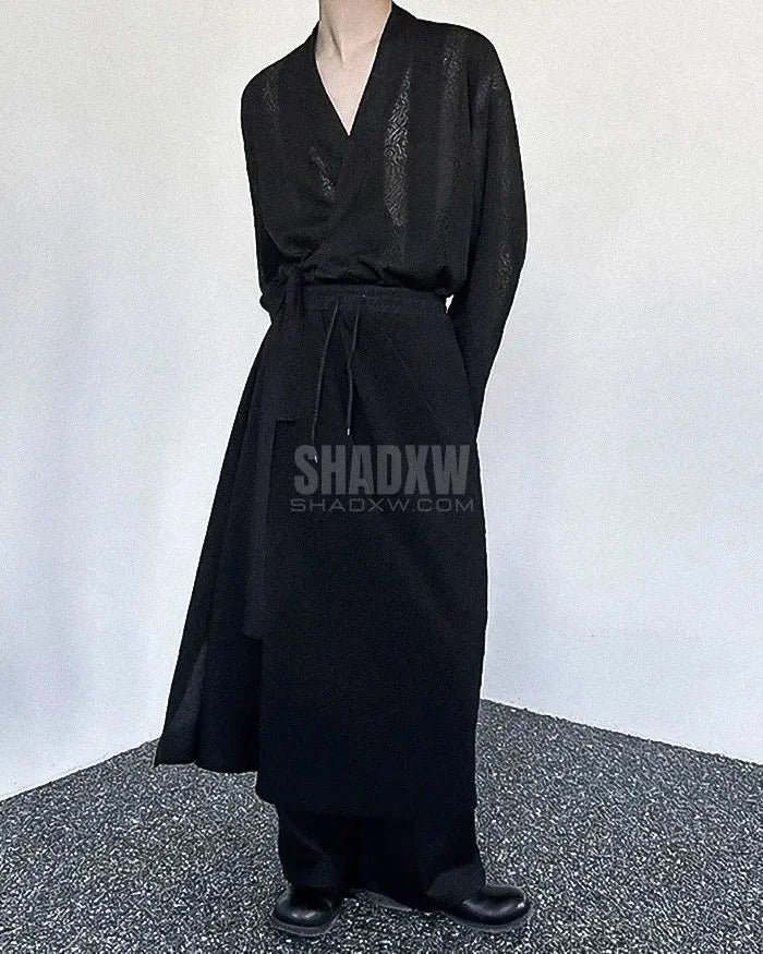 Black Japanese Hakama Pants