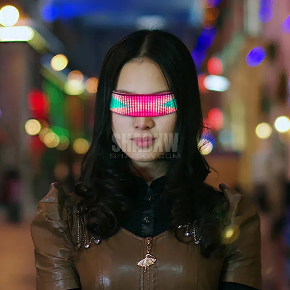 Bluetooth LED Cyberpunk Glasses