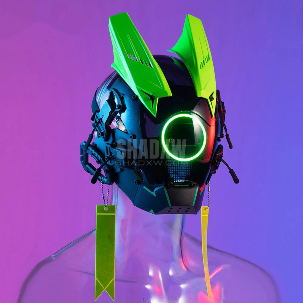 Cyberpunk Helmet Green