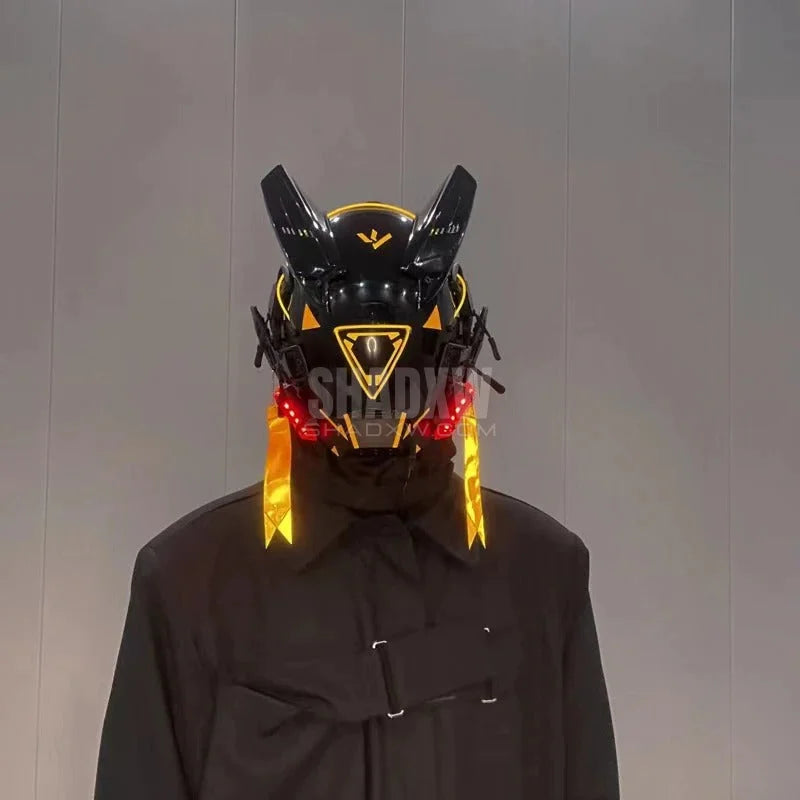 Cyberpunk Helmet Yellow