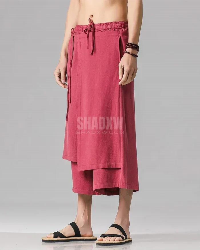 Double Layered Hakama Pants Men