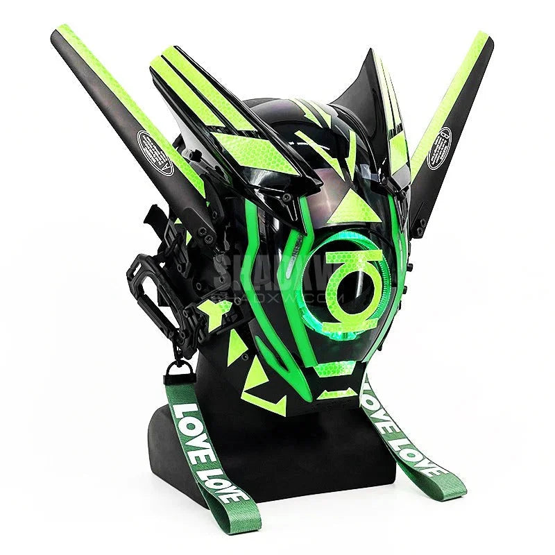 Green Cyberpunk Helmet