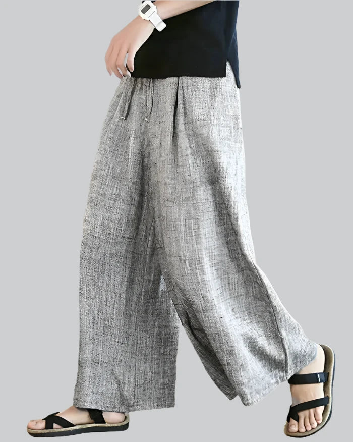 Grey Hakama Pants Linen