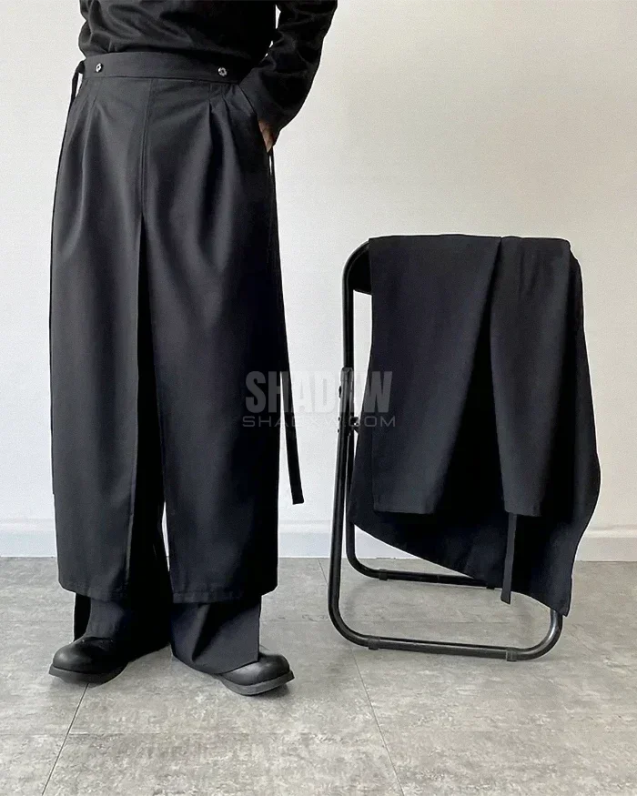 Hakama pants with Detachable Skirt