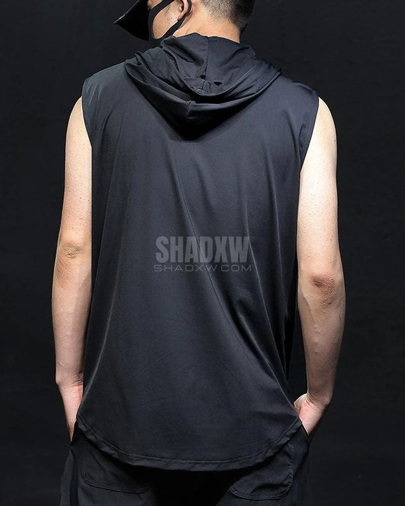 Hooded Sleeveless Shirt