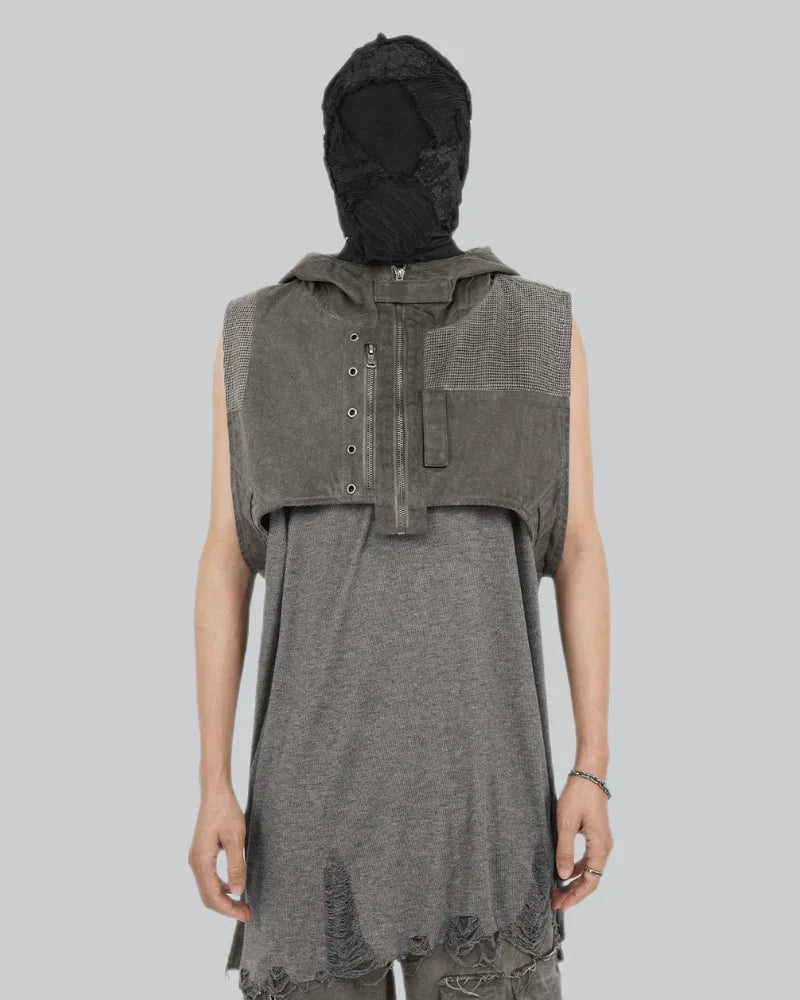 Hooded Vest Black