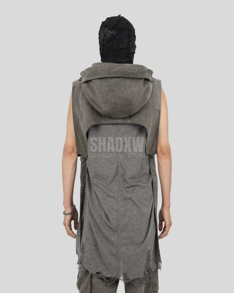 Hooded Vest Black