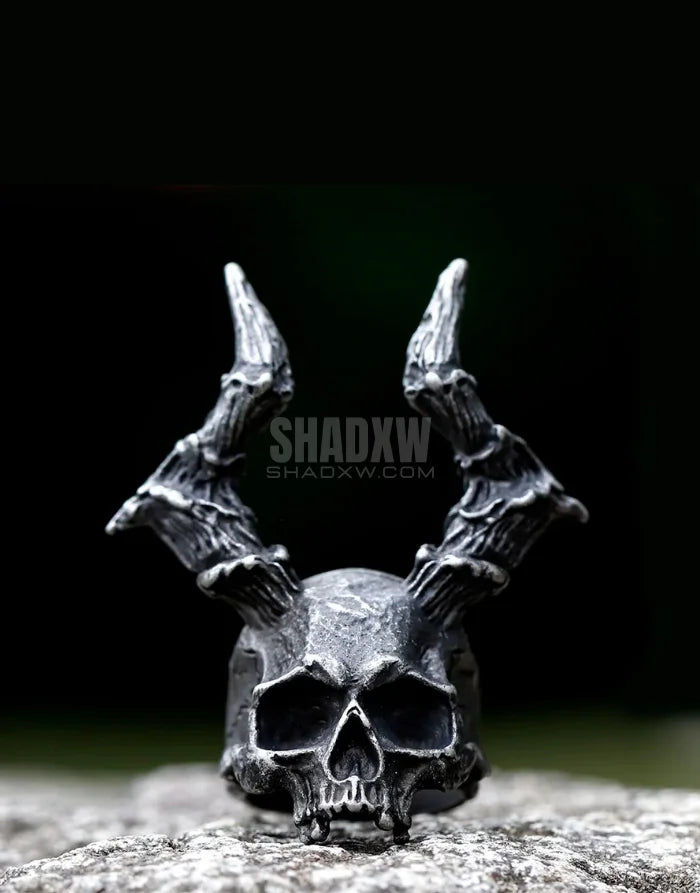 Horned Skull Ring