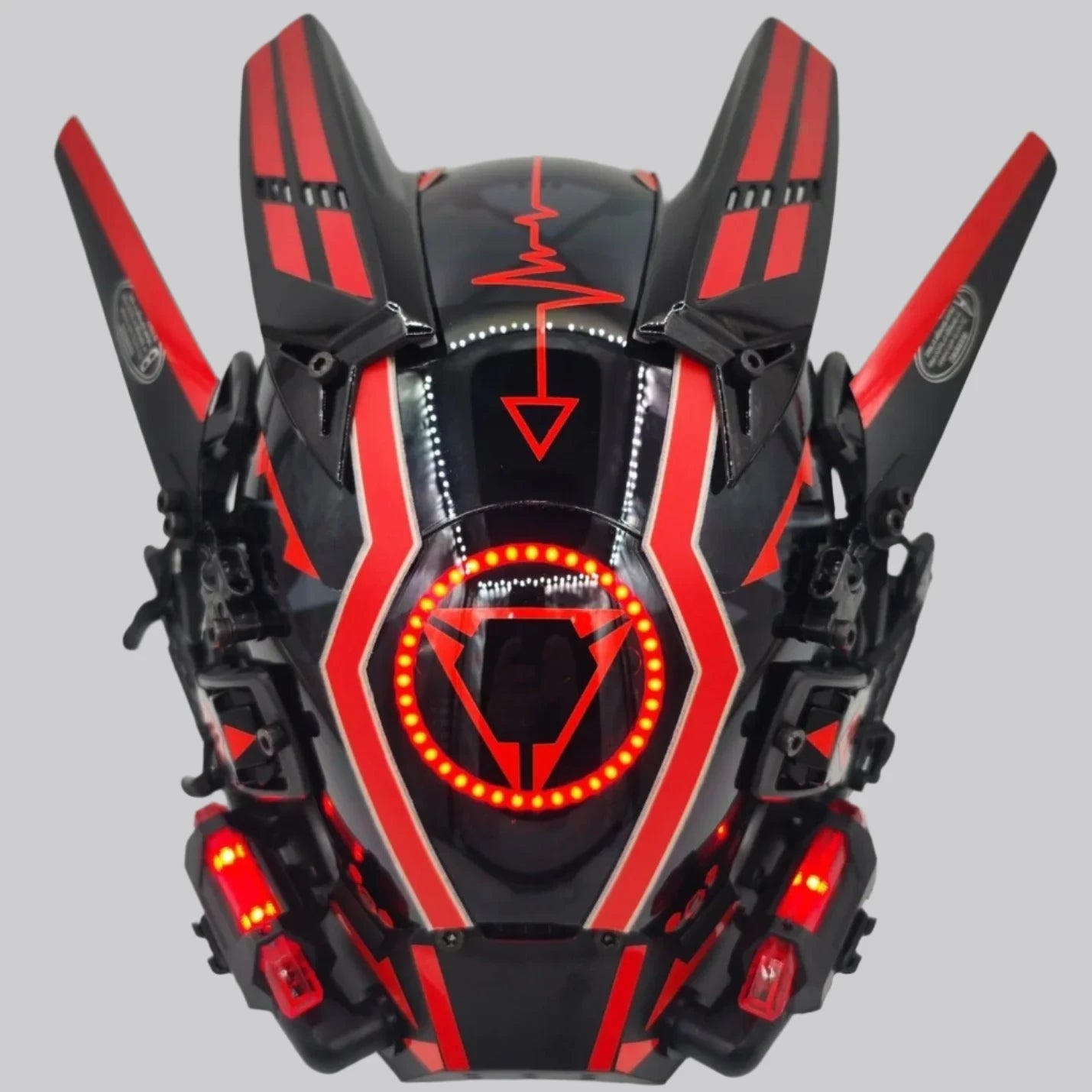 Red Cyberpunk Helmet