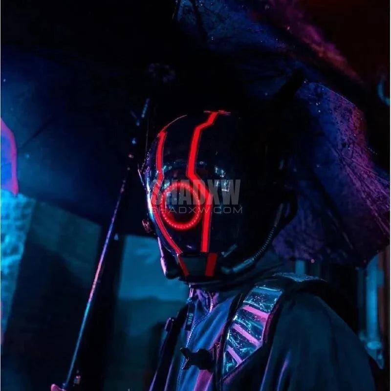 Red Helmet Cyberpunk