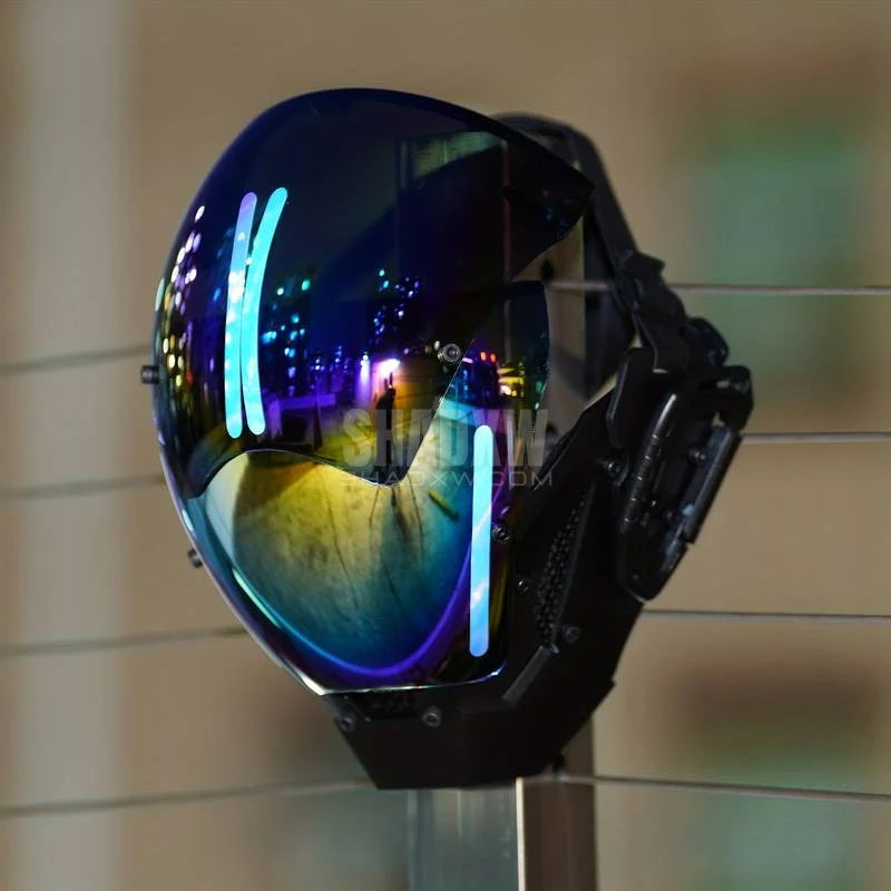 Reflective Cyberpunk Helmet