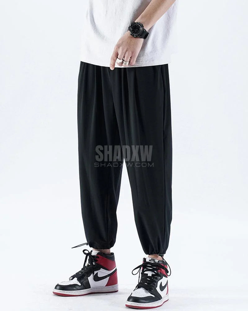 Ice Silk Pants,Summer Pants, jogger pants,techwear pants,mens streetwear outfits