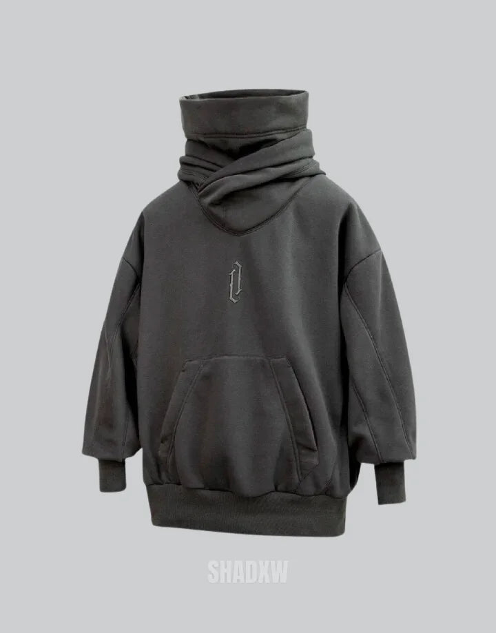 Turtleneck Hoodie gray