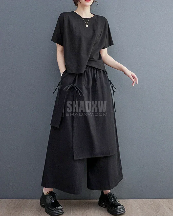 Women Double Layered Hakama Pants