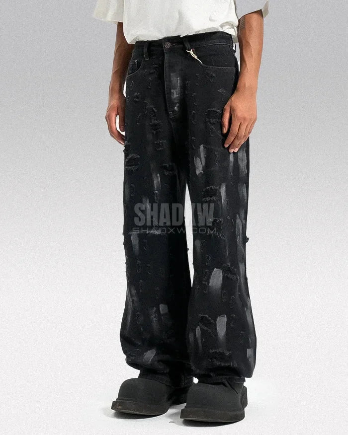 Y2K Black Cuffed Jeans