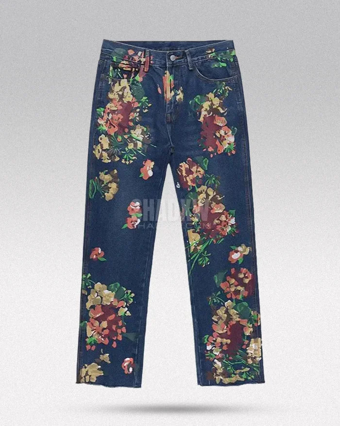 Y2K Floral Jeans