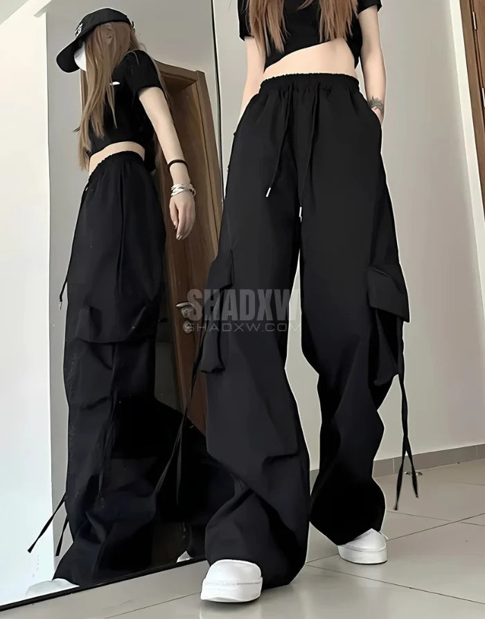 Y2K Loose Drawstring Cargo Pants